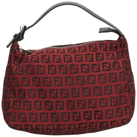 fendi rectangle black canvas satchel|fendi designer handbags red.